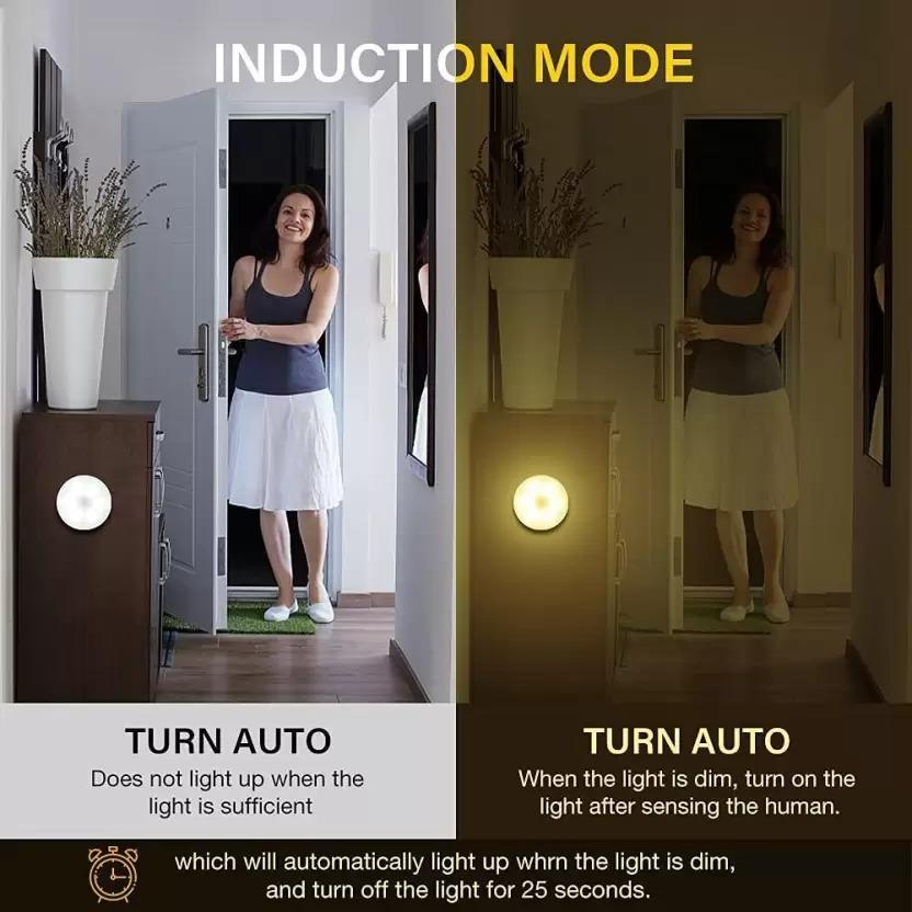 Motion Sensor LED Night Light – USB Rechargeable, Wireless & Self-Adhesive