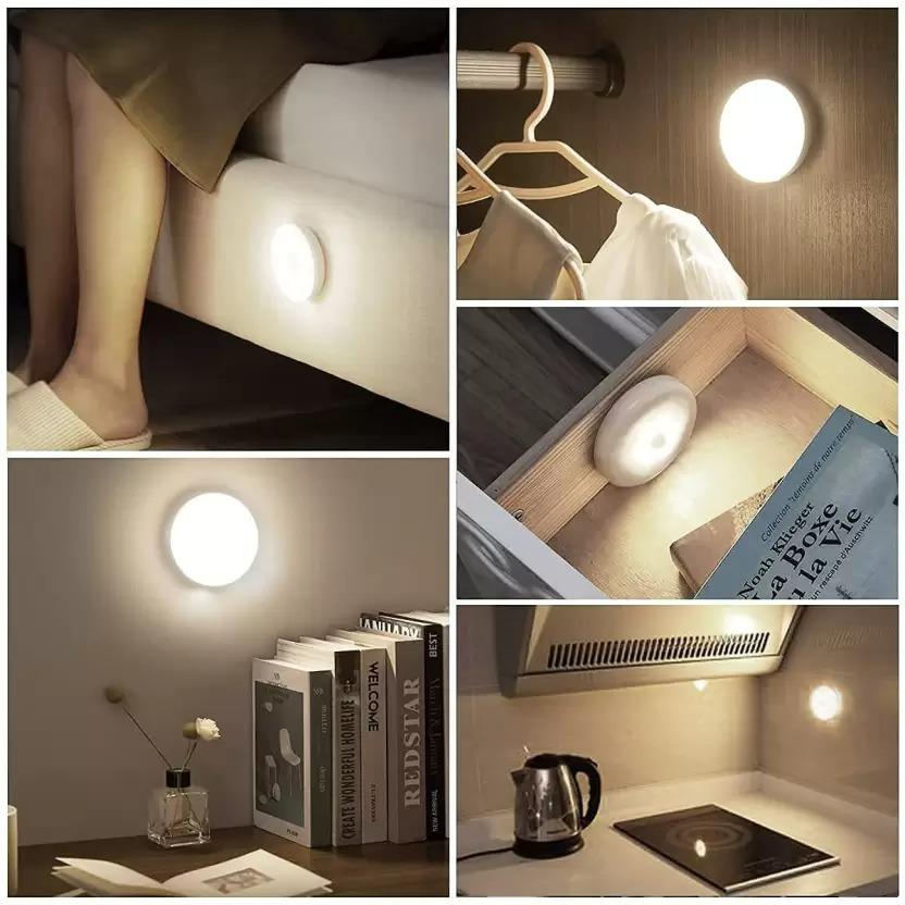 Motion Sensor LED Night Light – USB Rechargeable, Wireless & Self-Adhesive