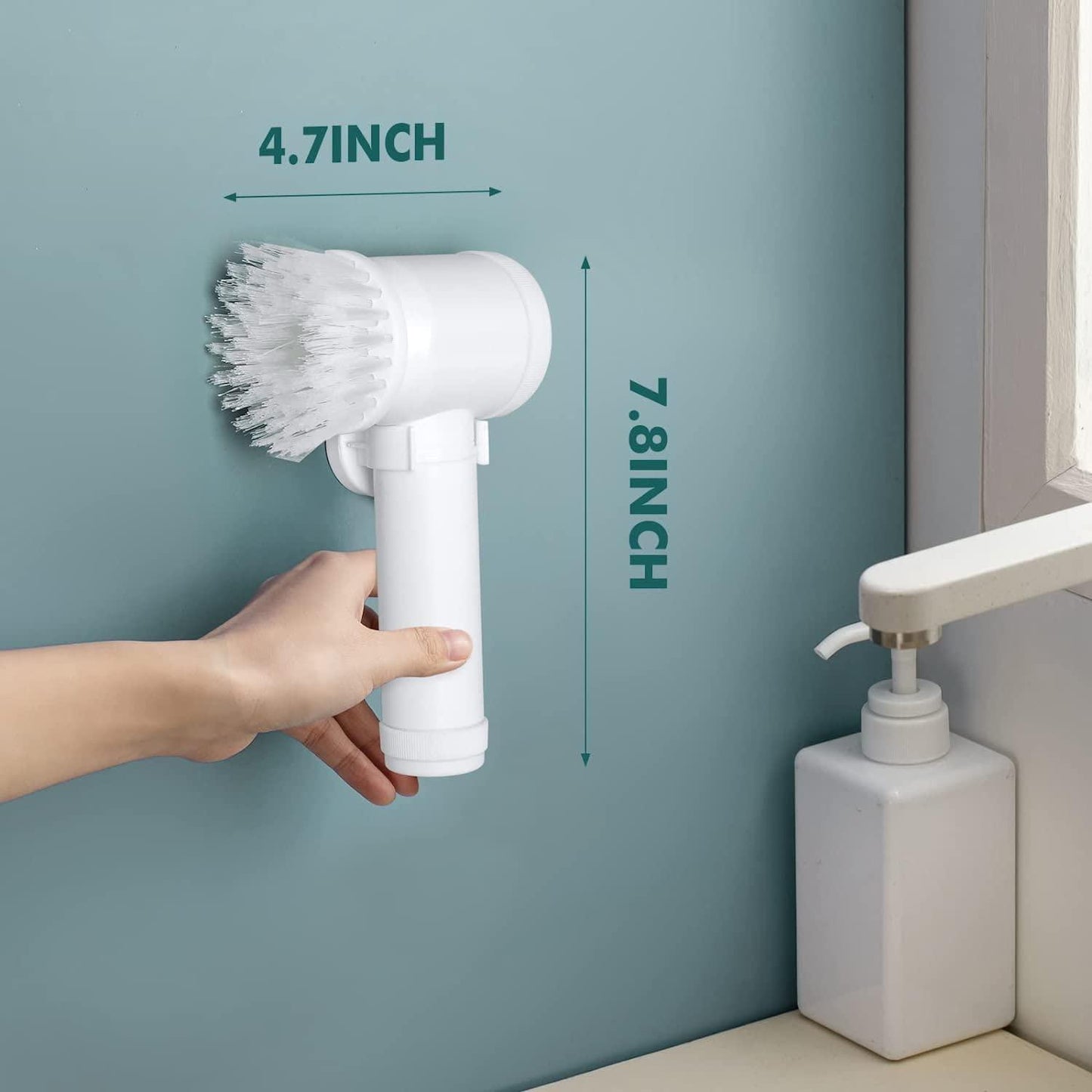 5-in-1 Handheld Bathroom Cleaning Brush – Rechargeable Power Scrubber