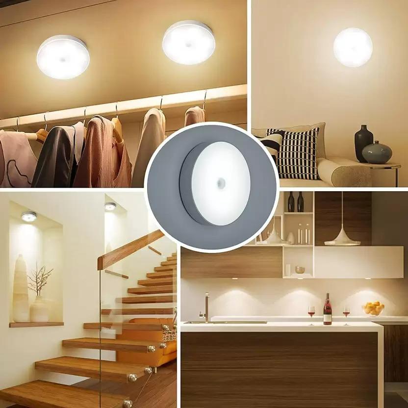 Motion Sensor LED Night Light – USB Rechargeable, Wireless & Self-Adhesive