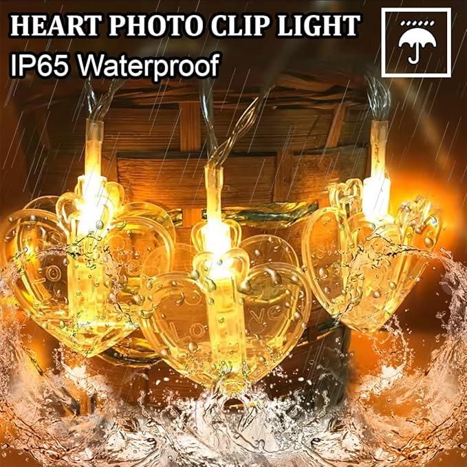 Heart Shaped LED Lights – Warm White Decorative Lamp