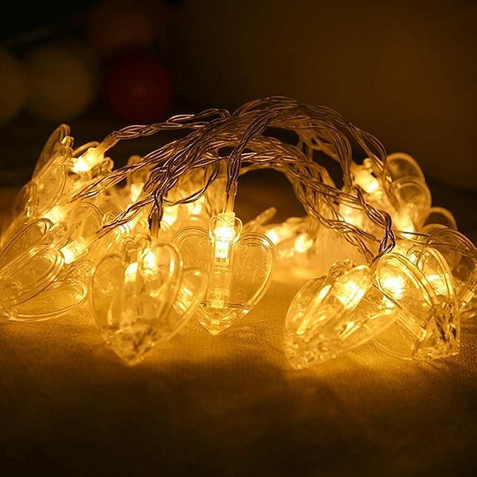 Heart Shaped LED Lights – Warm White Decorative Lamp